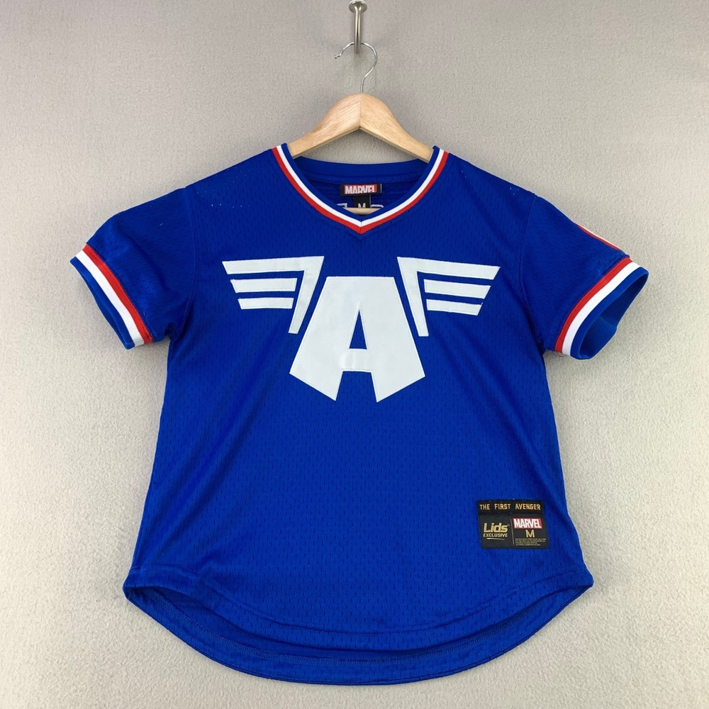 Marvel Captain America Jersey Kids Medium The First Avenger Exclusive Rogers #41